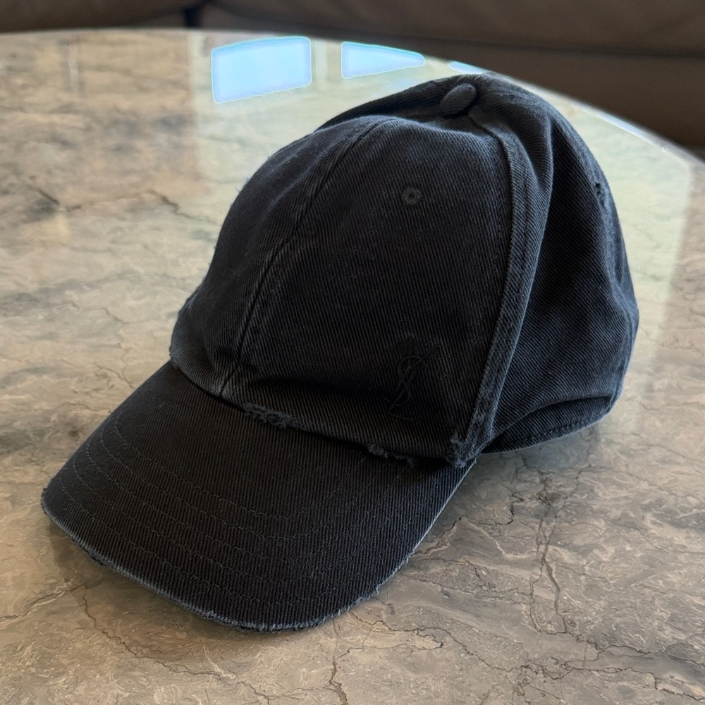 Saint Laurent
YSL Washed Denim Baseball Hat - Picture 2 of 9